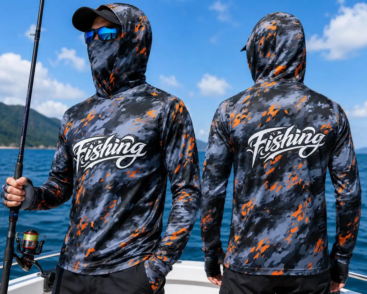 Fishing - Mens Fishing Hooded Shirt UPF50 Sun