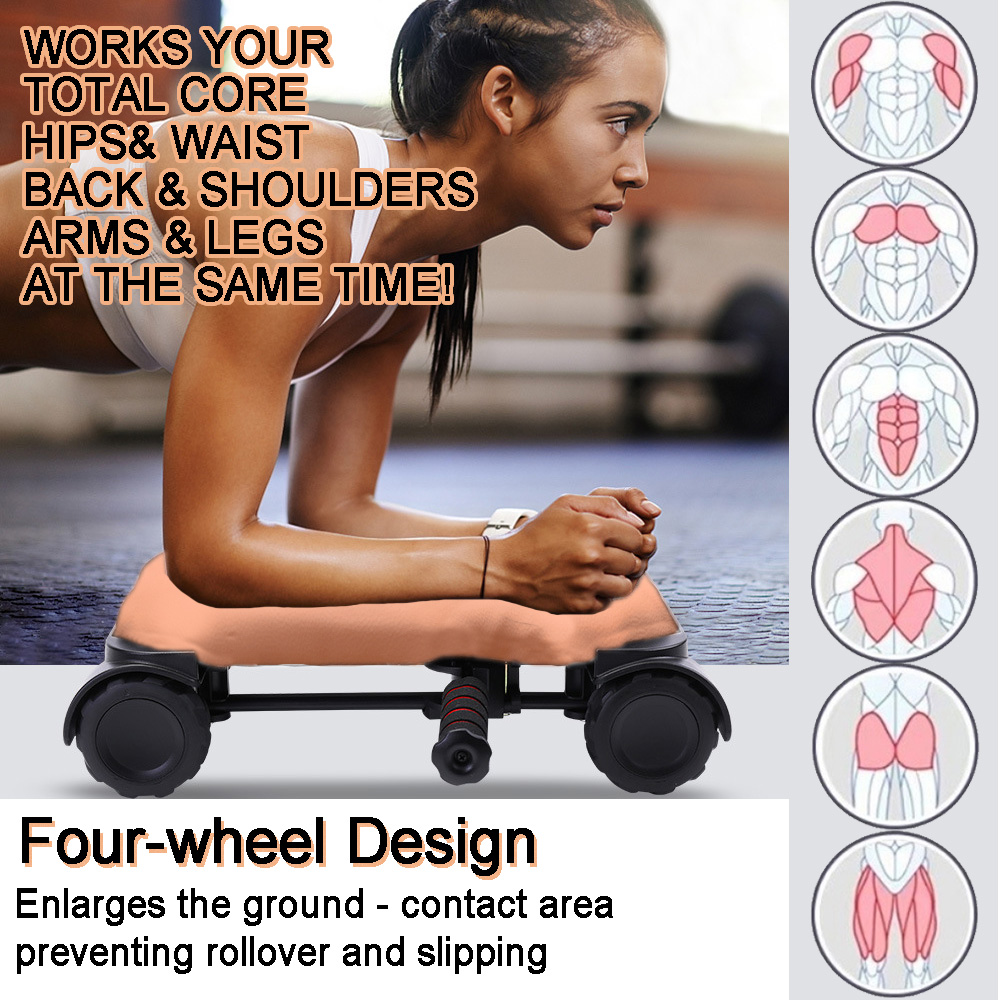 Ab Roller, 4 Wheel Automatic R - Ab Roller Wheel With Elbow Support review and price
