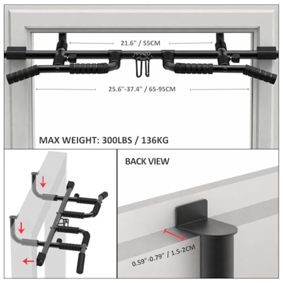 Doorway Pull Up Bar Set with S - Door Pull Up Bar No Screw review and price